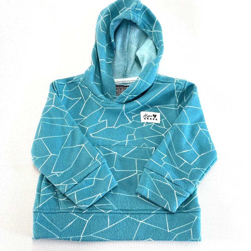 Brooklyn Cloth - Hype! - Aqua Geometric Street Design Hoodie - 2T